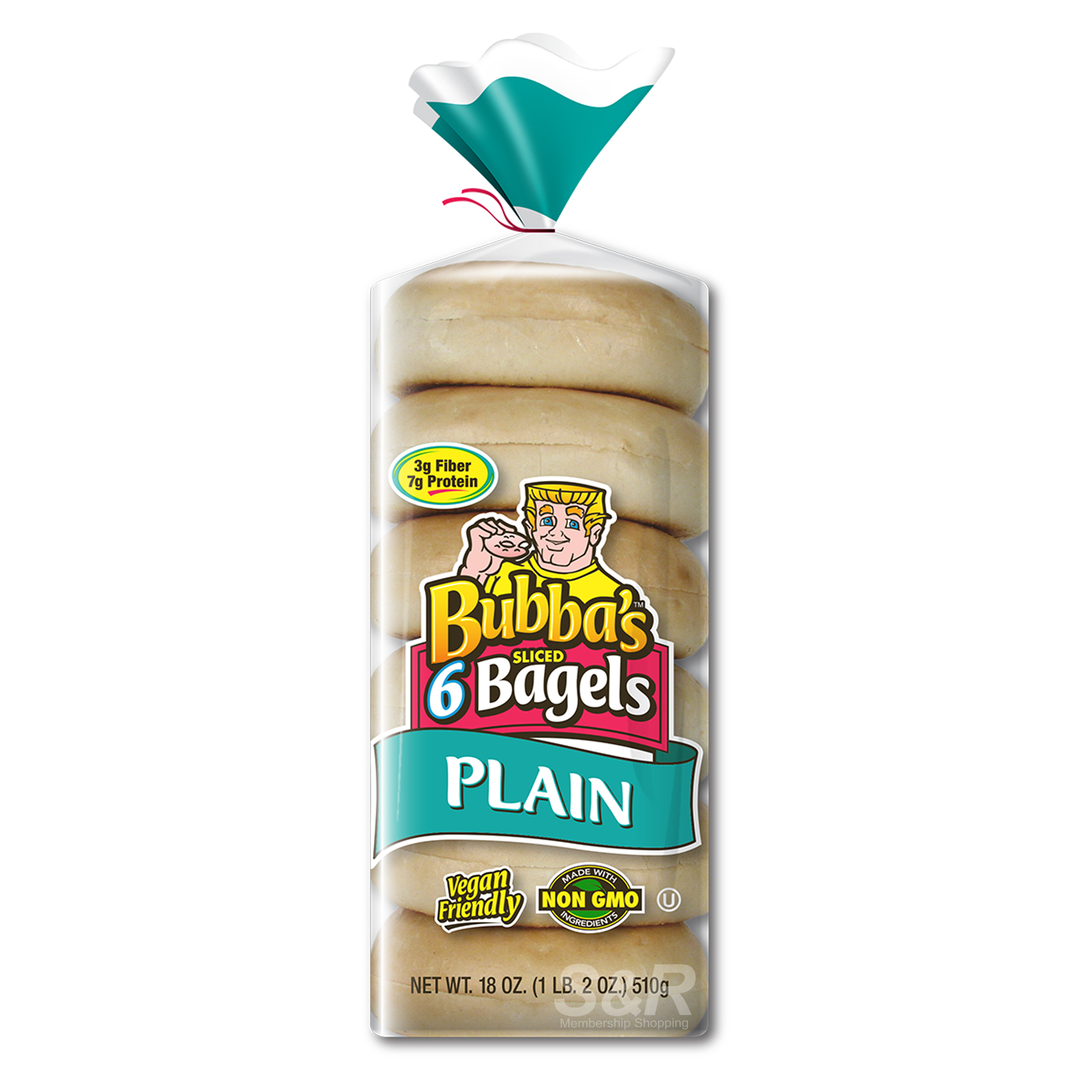 Bubba's Sliced Bagels Plain 6pcs Bubba's Sliced Bagels Plain 6pcs